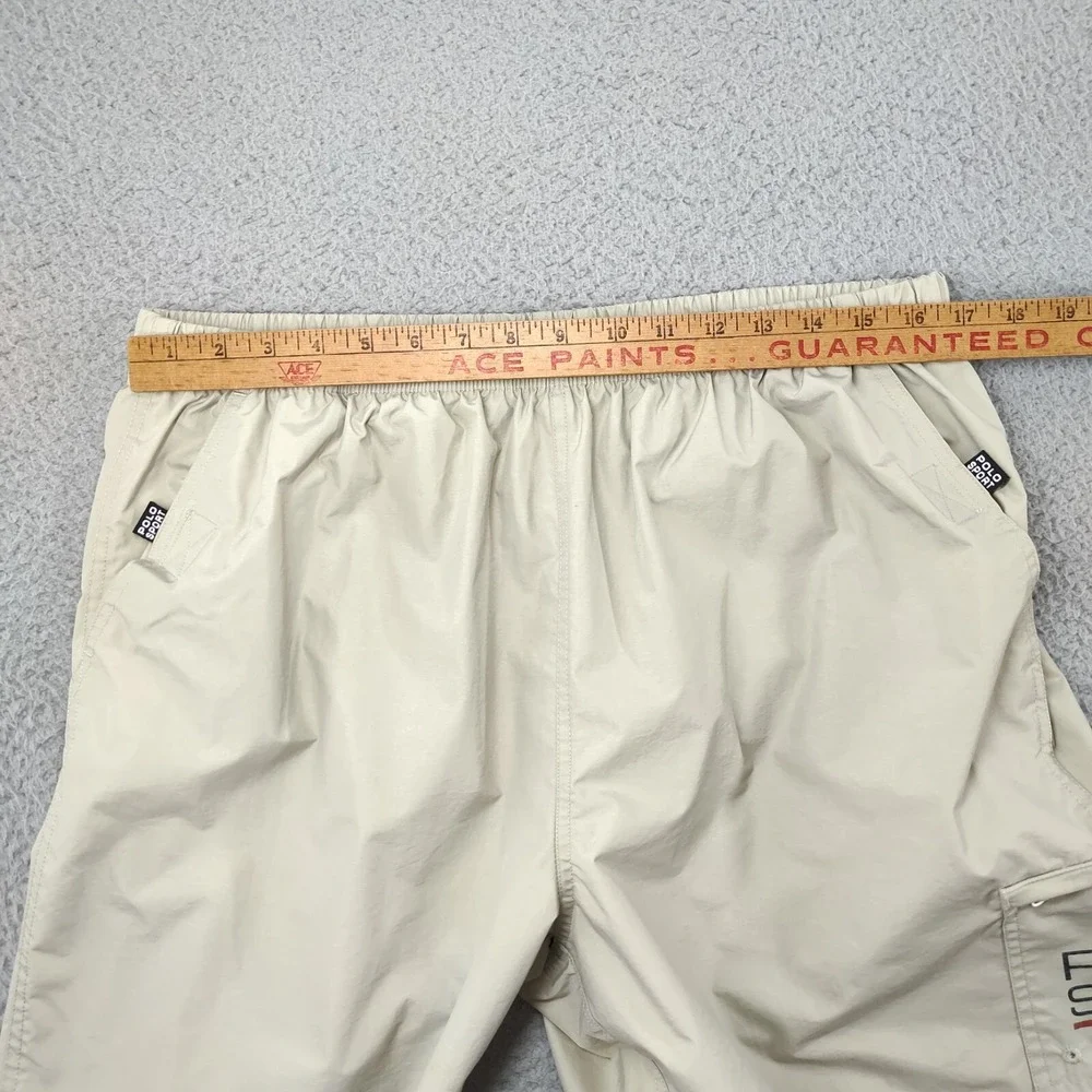Polo Sport Board Shorts Mens XL Beige Mesh Lined Pocket Elastic Waist Drawstring
